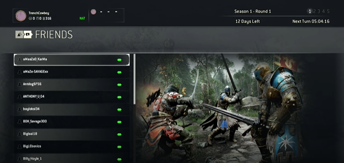 Is There An Option To Add Friends In For Honor?